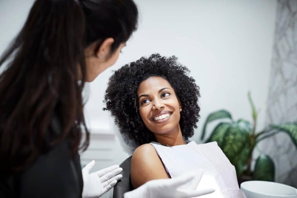 smiling dental patient